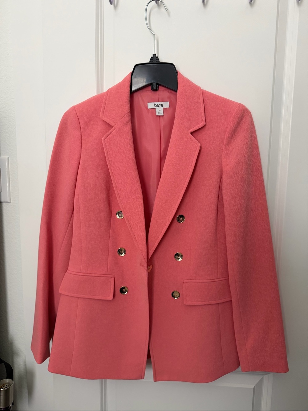 BAR 3 Pink Double-Breasted Blazer